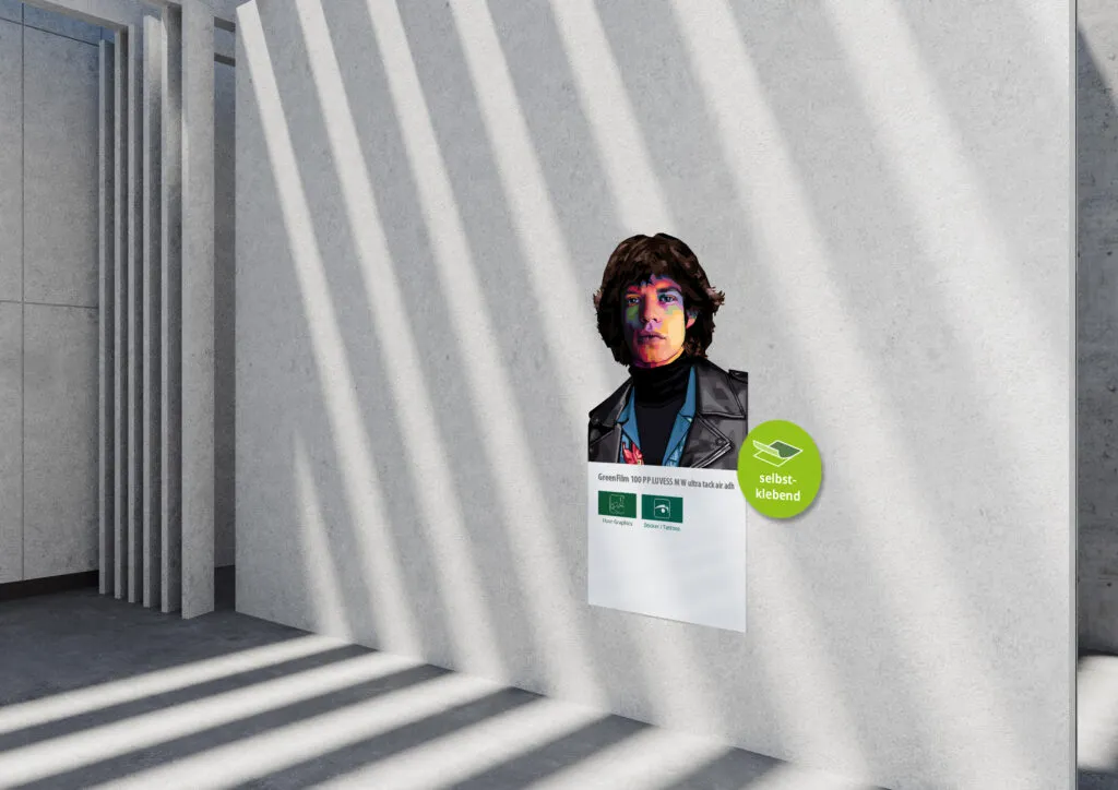 GreenFilm 100 PP LUVESS M W ultra tack air adh besitzt einen permanenten Kleber mit ultrastarker Haftung